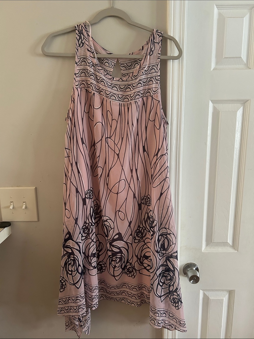 Robbie Bee Pink Floral-Print Midi Dress